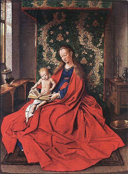 Jan Van Eyck Madonna with the Child Reading oil painting image